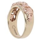 9ct Yellow And Rose Gold 0.05ct Diamond And Tanzanite Tree Of Life Clogau Ring