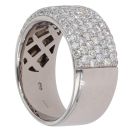 18ct White Gold 2.05ct Brilliant Cut Diamond Five Row Ring
