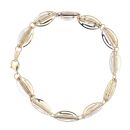 14ct Yellow And White Gold Fancy Bracelet 7"