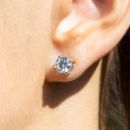 Lab Grown 9ct White Gold 1.70ct Diamond Solitaire Stud Earrings