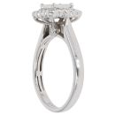 9ct White Gold 0.55ct Diamond Cluster Ring