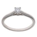 Cartier Platinum 0.24ct Brilliant Cut Diamond Solitaire Ring