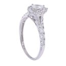 9ct White Gold 1.00ct Brilliant And Pear Cut Diamond Cluster Ring