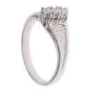 18ct White Gold 0.15ct Brilliant Cut Diamond Trilogy Ring