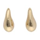 9ct Yellow Gold Rounded Tear Drop Stud Earrings
