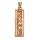 9ct Yellow and Rose Gold 0.05ct Clogau Pendant