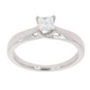 Platinum 0.40ct Princess Cut Diamond Solitaire Ring