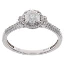9ct White Gold 0.33ct Brilliant Cut Diamond Cluster Ring