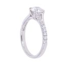 Platinum 0.76ct Brilliant Cut Diamond Solitaire Ring