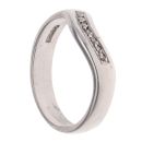 9ct White Gold 0.07ct Brilliant Cut Diamond Wishbone Ring
