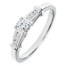 9ct White Gold 0.25ct Diamond Engagement Ring