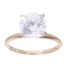 14ct Yellow Gold Cubic Zirconia Solitaire Ring