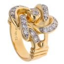 Silver Gold Plated Cubic Zirconia Knot Ring