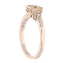 9ct Yellow Gold Created Citrine And Diamond Stone Set Ring