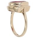 9ct Yellow Gold Created Ruby Solitaire Ring