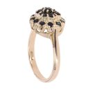 9ct Yellow Gold Sapphire Cluster Ring