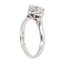 18ct White Gold 0.60ct Brilliant Cut Diamond Cluster Ring
