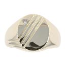 9ct Yellow Gold 0.05ct Diamond Signet Ring