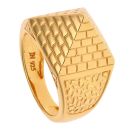 Silver Gold Plated Pyramid Ring