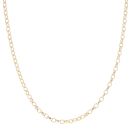 9ct Yellow Gold Plain Belcher Chain 28"