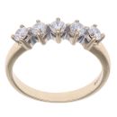 9ct Yellow Gold Five stone Cubic Zirconia Ring