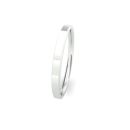 Platinum 2mm Soft Chamfered Edge Wedding Band