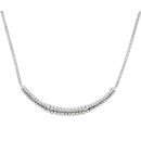 18ct White Gold 2.75ct Brilliant Cut Diamond Two Row Necklace 16"