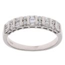 18ct White Gold 0.50ct Brilliant And Baguette Cut Diamond Fancy Ring