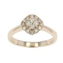 9ct Yellow Gold 0.35ct Diamond Cluster Ring by Anya Belle