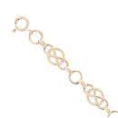 9ct Yellow Gold Knot Bracelet 7"