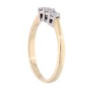 18ct Yellow Gold 0.25ct Diamond Trilogy Ring