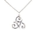 9ct White Gold Tribal Pendant and Chain 20"