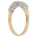 18ct Yellow Gold 0.50ct Brilliant Cut Diamond Half Eternity Ring