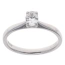 Platinum 0.30ct Oval Cut Diamond Solitaire Ring