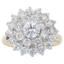 9ct Yellow Gold Cubic Zirconia Cluster Ring