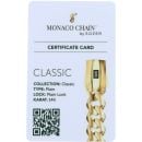 14ct Yellow Gold Monaco Curb Classic Plain Lock Chain 18"