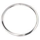 9ct White Gold Crossover Hinged Bangle