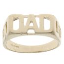 9ct Yellow Gold Patterned Dad Ring