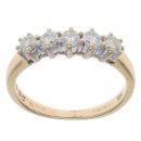 18ct Yellow Gold 0.50ct Brilliant Cut Diamond Half Eternity Ring