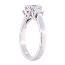 Platinum 1.51ct Princess Cut Diamond Trilogy Ring