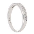 9ct White Gold 0.25ct Brilliant Cut Diamond Half Eternity Ring