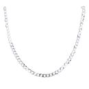 Silver Curb Chain 22" By Icesia