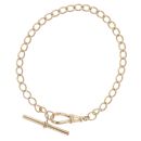 9ct Yellow Gold Albert T-Bar Bracelet 7.5"