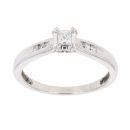 9ct White Gold 0.25ct Diamond Solitaire Ring