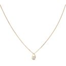 18ct Yellow Gold 0.25ct Brilliant Cut Diamond Pendant And Chain 18"