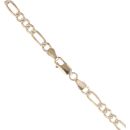 9ct Yellow and White Gold Figaro Chain 18"