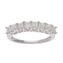 18ct White Gold 1.35ct Diamond Half Eternity Ring