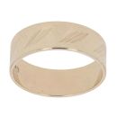9ct Yellow Gold Patterned Wedding Band 6.5mm