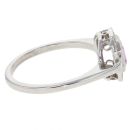 Platinum 0.40cts Diamond And Pink Sapphire Octagon Ring