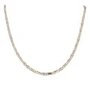 9ct Yellow And White Gold Fancy Chain 16"